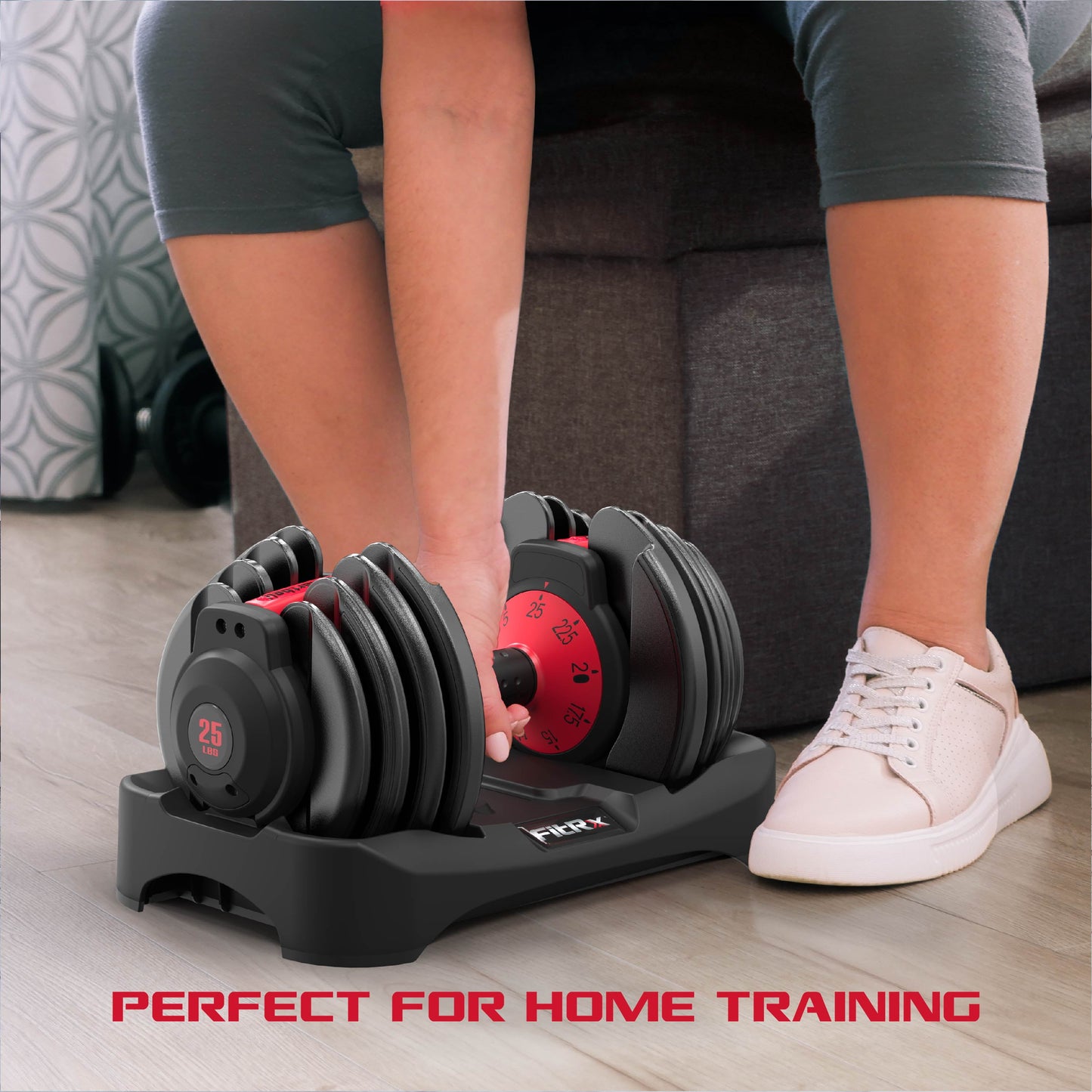Adjustable Dumbbells, 25Lb Smartbell Dumbbell Set with 9-In-1 Quick-Select Weights, 2.5Lb Increments for Home Gym